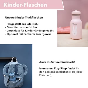 KINDERGARTENFLASCHE MIT NAMEN personalisiert aus Edelstahl / Koala / Kiga-Flasche / Trixie / Mädchen / Junge / Schule / Geschenk Kind zdjęcie 2