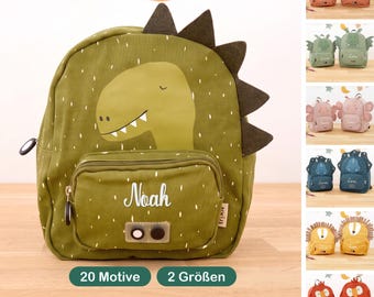 Zainetto personalizzato per bambini con nome ricamato | Trixie Small & Big | Tanti disegni di animali | Regalo ideale per asili nido e scuole materne