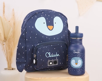 Kinderrucksack SMALL | Trinkflasche SMALL personalisiert mit Namen | Trixie Rucksack | Trixie Trinkflasche | BESTICKT | Kindergarten | Kita