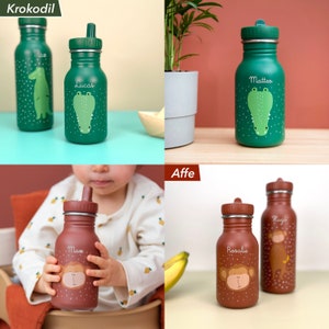 KINDERGARTENFLASCHE MIT NAMEN personalisiert aus Edelstahl / Koala / Kiga-Flasche / Trixie / Mädchen / Junge / Schule / Geschenk Kind zdjęcie 7