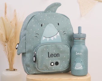 Kinderrucksack SMALL personalisiert mit Namen bestickt als Set mit Trinkflasche SMALL | Trixie Rucksack | Trixie Trinkflasche | Kindergarten