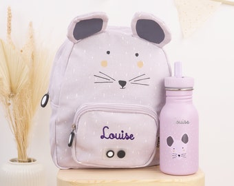 Kinderrucksack SMALL personalisiert mit Namen als Set mit Trinkflasche SMALL | Trixie Rucksack | Trixie Trinkflasche | Kindergarten | Kita