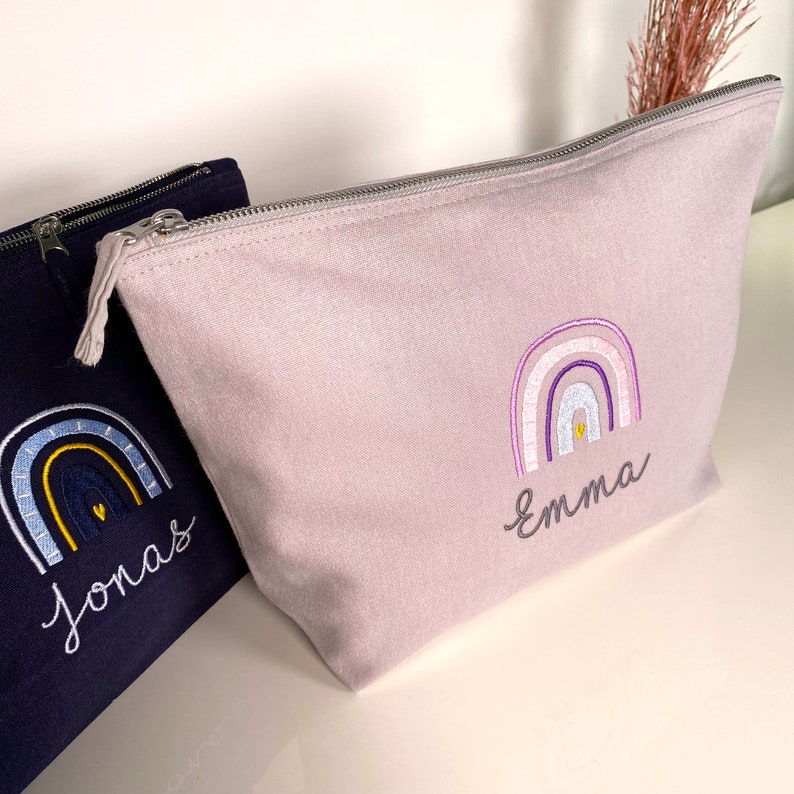 Personalized diaper bag embroidered with name Rainbow / Girls & Boys image 8