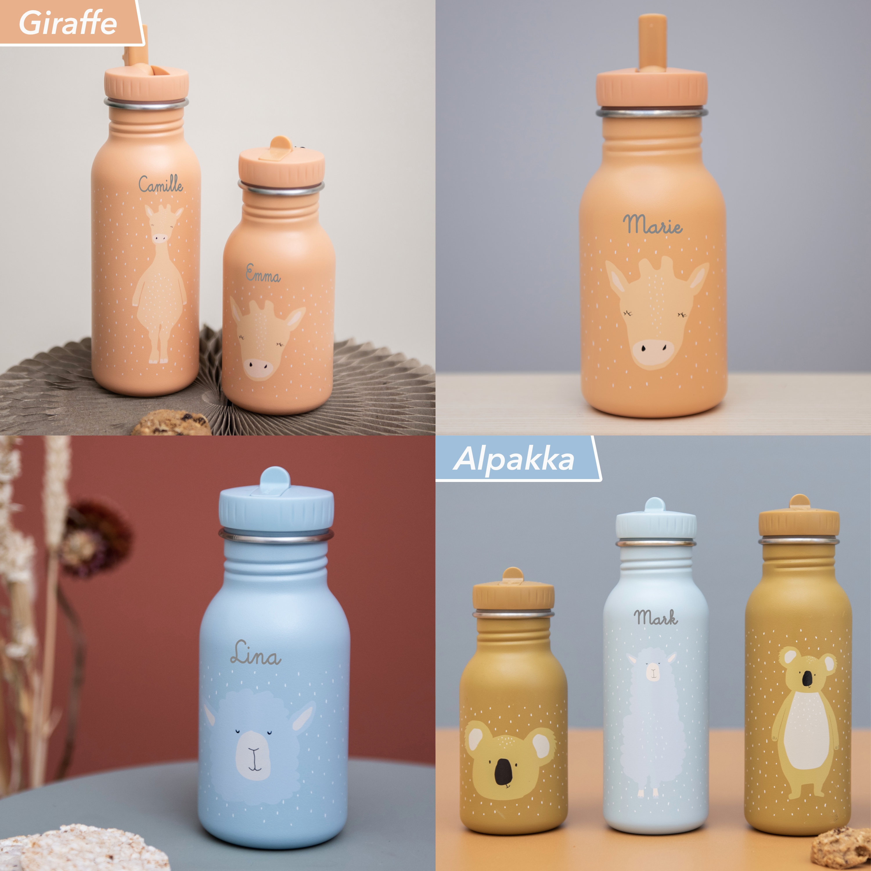 Children's Drinking Bottle Personalized With Name Made of Stainless Steel /  Kita / Trixie / Kindergarten Bottle / Water Bottle / School / Children's  Gift 