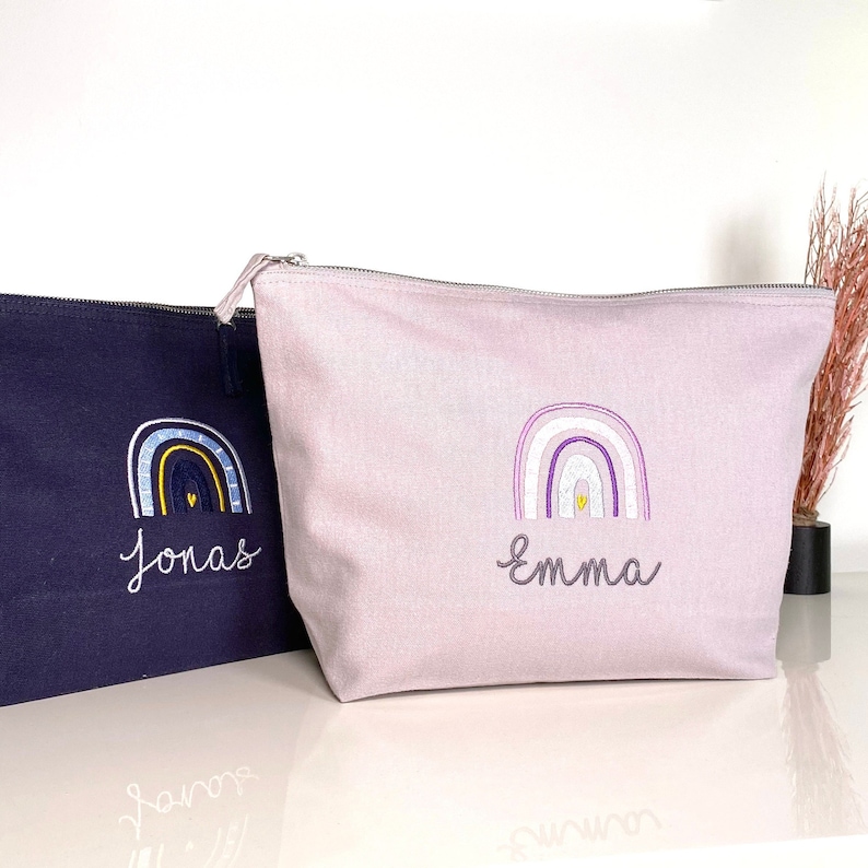 Personalized diaper bag embroidered with name Rainbow / Girls & Boys image 9