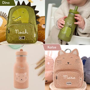 Personalized children's backpack with name, as a set with water bottle / kindergarten backpack / Trixie backpack for children / children's gift image 5
