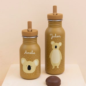 CHILDREN'S BOTTLE WITH NAME personalized stainless steel / Dino / Trixie / Nursery bottle / Girl / Boy / School / Gift Child Koala