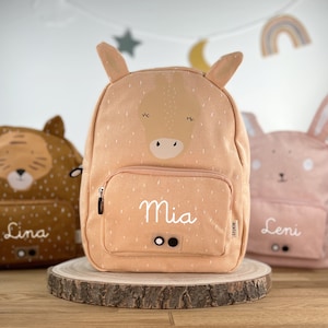 CHILDREN'S BACKPACK PERSONALIZED WITH NAME / Kindergarten Backpack / Kita Backpack / Trixie Backpack for Kids / Giraffe / Rabbit / Mouse / Koala Giraffe mit Namen