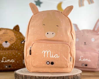 CHILDREN'S BACKPACK PERSONALIZED WITH NAME / Kindergarten Backpack / Kita Backpack / Trixie Backpack for Kids / Giraffe / Rabbit / Mouse / Koala