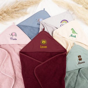Bath towel personalized with name / Baby hooded towel / Towel child / Christmas / Birthday / Gift birth