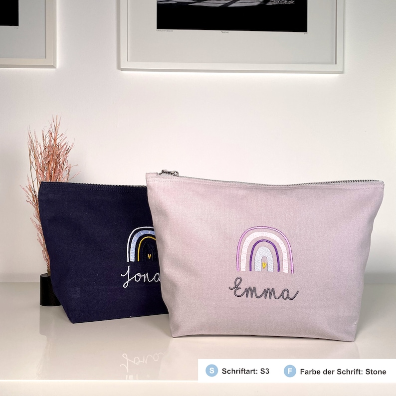 Personalized diaper bag embroidered with name Rainbow / Girls & Boys image 5