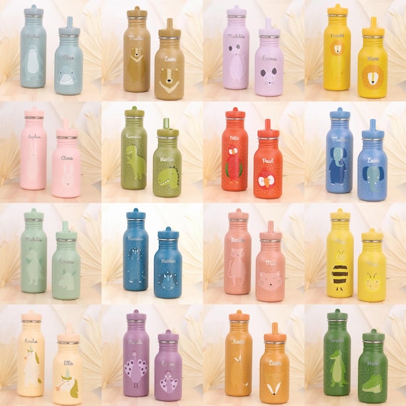 Buy Kinder Trinkflasche Mit Namen Personalisiert Aus Edelstahl / Kita / Trixie / Kindergarten-flasche / Wasserflasche / Schule / Kindergeschenk Online in India