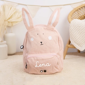 SAC À DOS ENFANT AVEC NOM personnalisé / Sac à dos maternelle / Sac à dos Trixie pour enfants / Raton laveur / Dino / Koala / Lapin / Hérisson