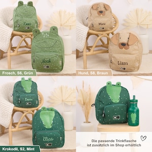 Kinderrucksack personalisiert mit Namen Klein Groß Kita Rucksack Trixie Rucksack Kindergarten Tiermotive Katze ab 2 Jahren Bild 8