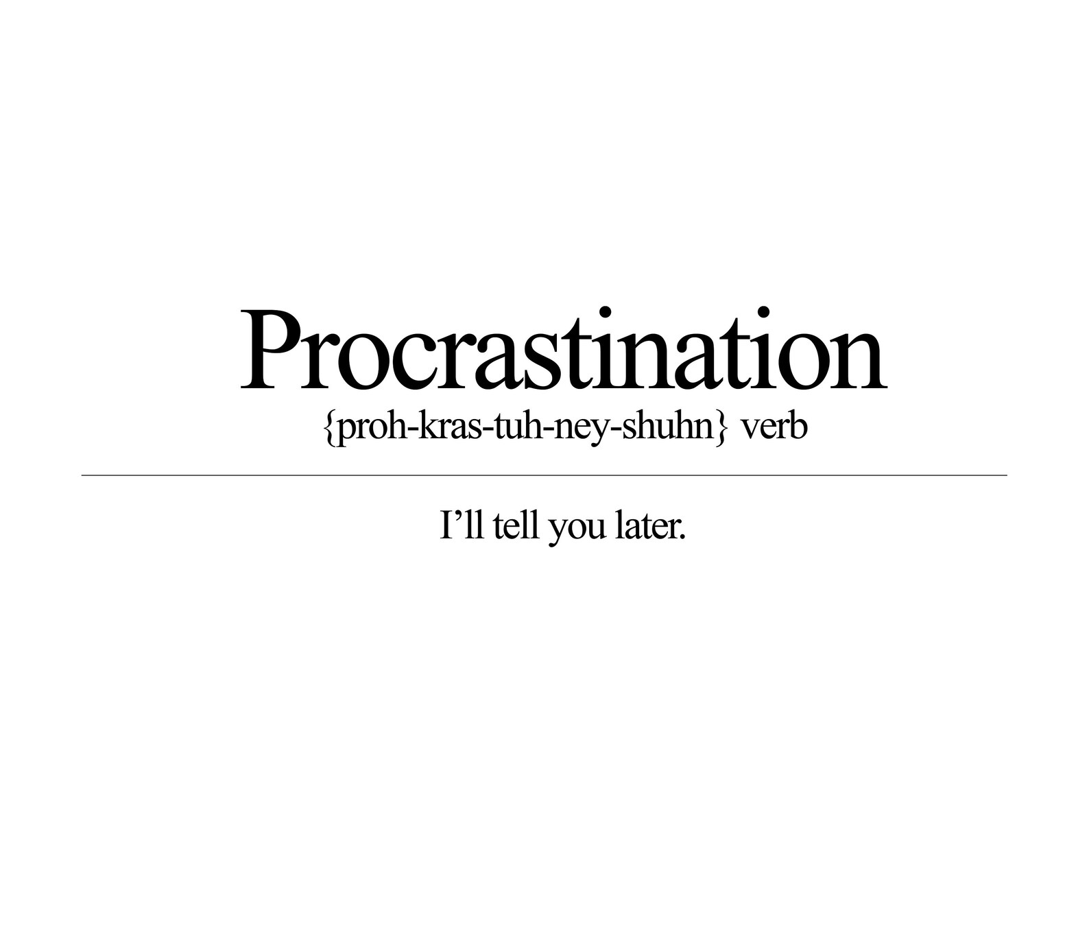 Procrastination definition is available for digital download Etsy.de
