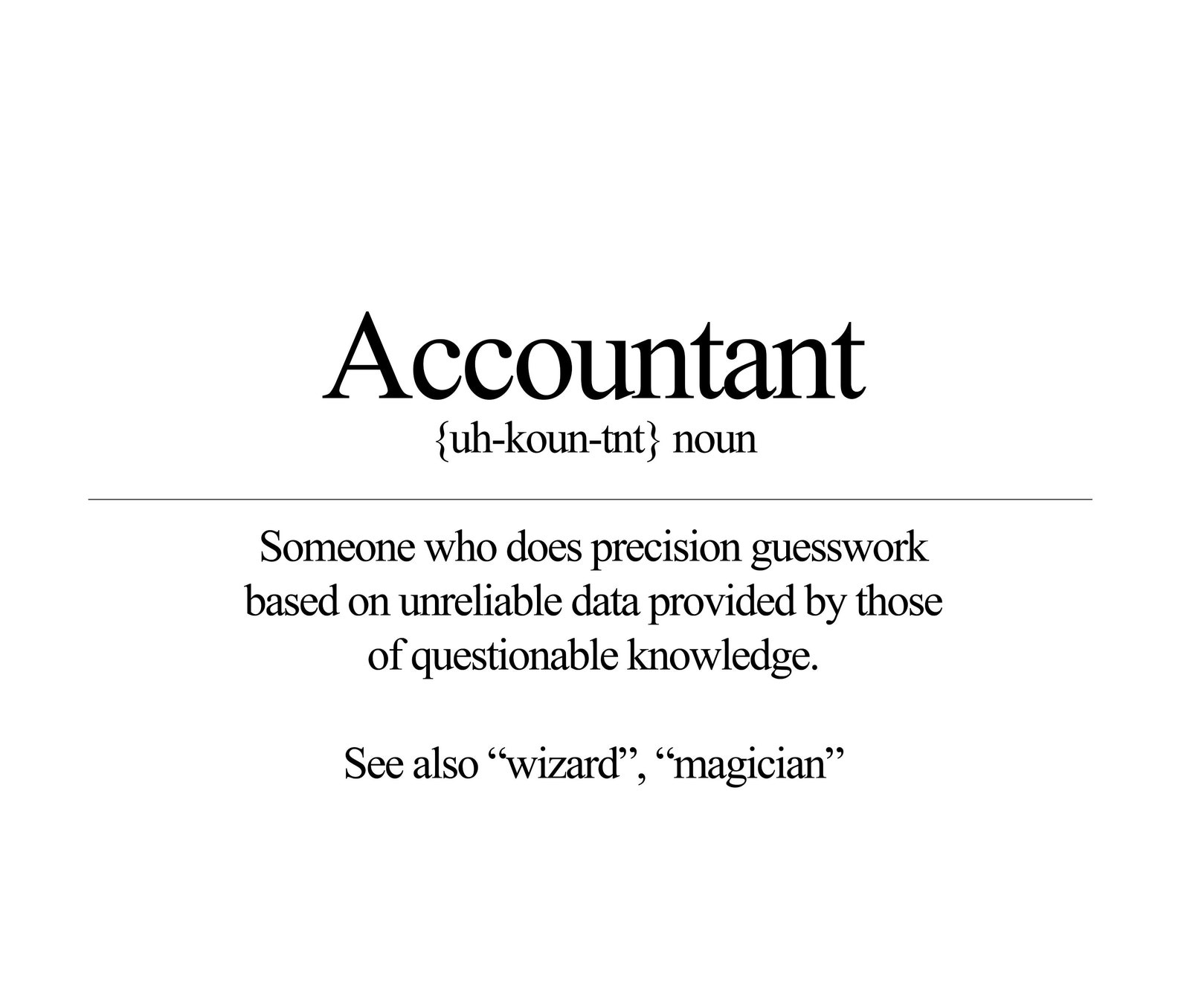 Accountant Definition is Available for Digital Download as an Etsy