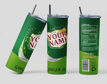 Personalized Soda (Ginger Ale Inspired) Tumbler 20oz