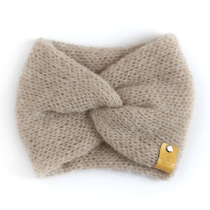 Tulband gebreide hoofdband, 100% alpaca wol Earwarmer, Warme hoofdband, Twist hoofdband, Womens hoofdband, Boho hoofdband, Brede hoofdband, SPLOTEKA