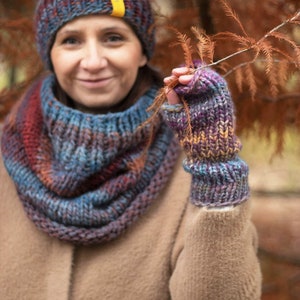 Hand knit hand warmers Warm mittens, Fingerless gloves, womens gloves, Wool mittens mittens gloves women by SPLOTEKA, MAXCOLOR image 9
