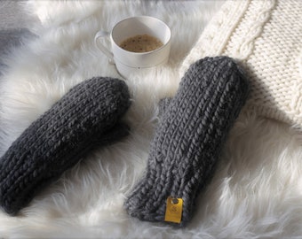 Wool gloves men, Hand warmers, Mittens gloves women, Winter gloves, Knit mittens, Thick wool warm gloves SPLOTEKA, WOOLY