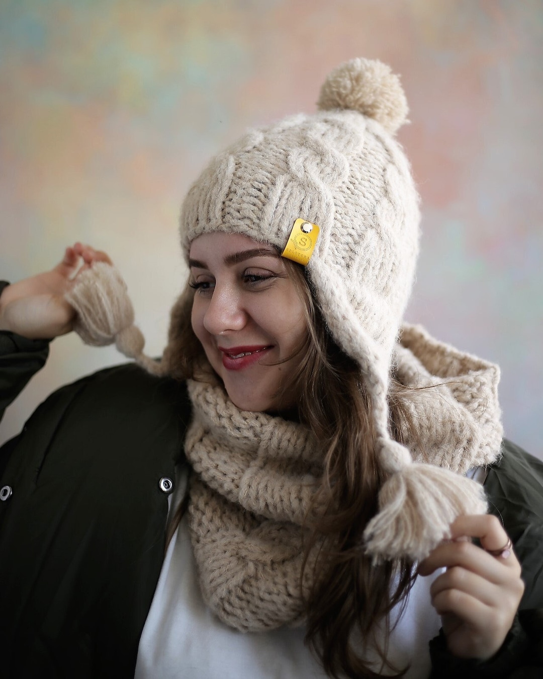 alpaca cappello lana paraorecchie