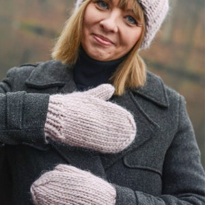 Wollen handschoenen, handwarmers, wanten handschoenen dames, winterhandschoenen, handgemaakte handschoenen, dikke wol, warme handschoenenvan SPLOTEKA, WOOLY collectie afbeelding 4