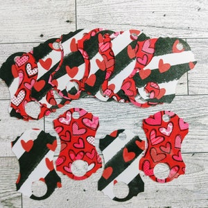 Valentine hearts FLOSS TAGS, floss drops, laminated, resusable