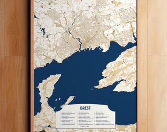 Brest Poster - Brest Map