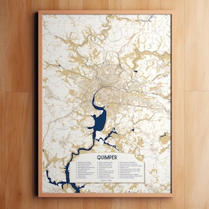 Quimper-Poster - Karte von Quimper