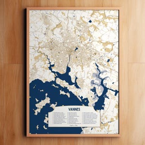 Vannes Poster - Karte von Vannes