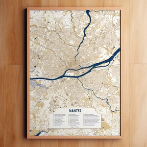 Affiche Nantes - Carte de Nantes