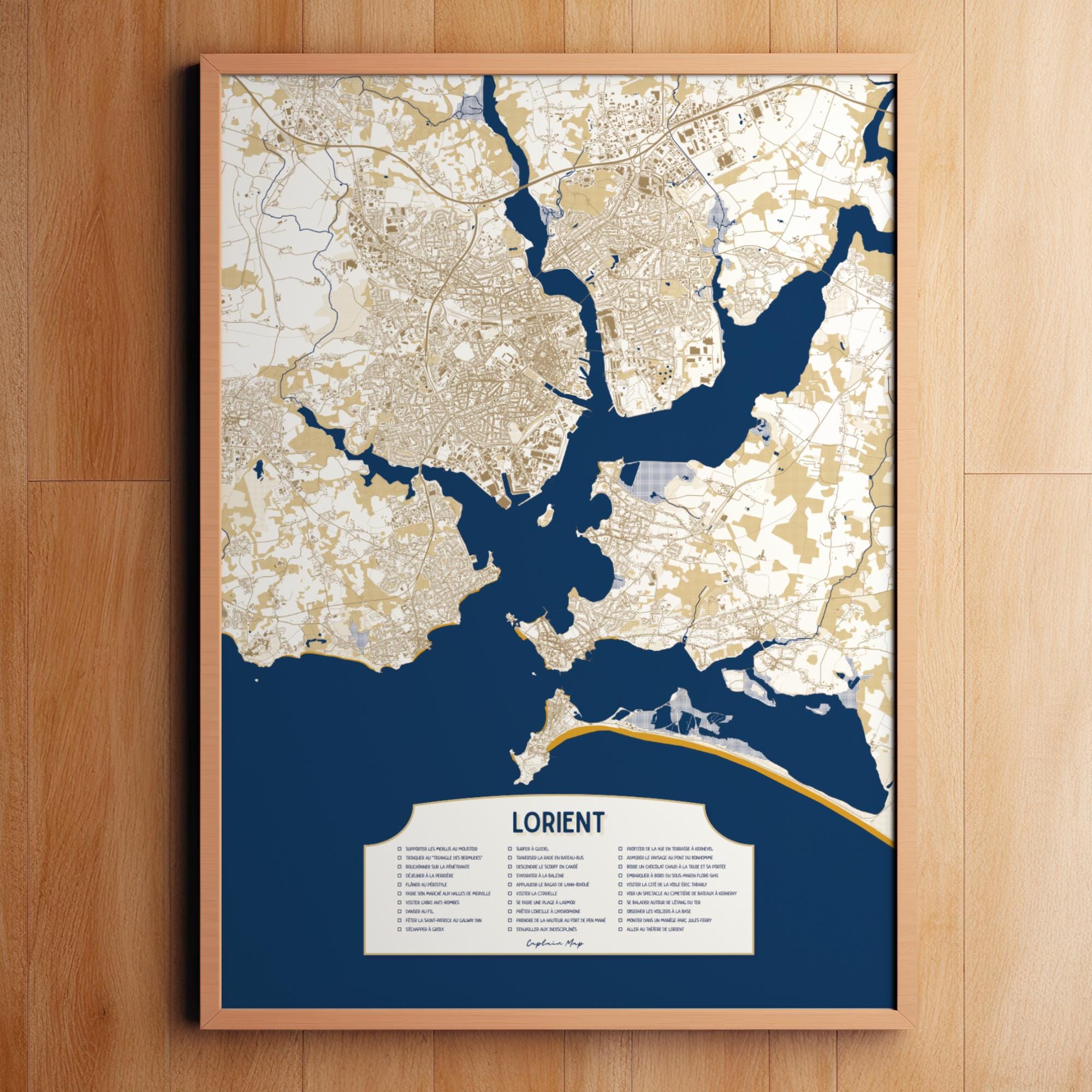 Lorient Poster - Map of Lorient Harbor - Etsy