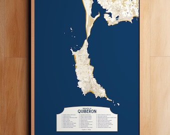 Quiberon Poster - Map of the Quiberon Peninsula