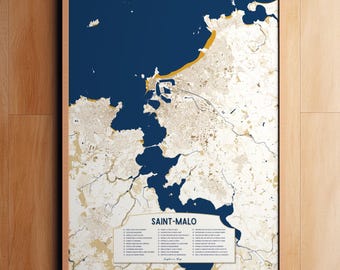Cartel de Saint-Malo - Mapa de Saint-Malo
