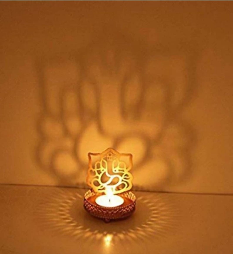 Ganesh Tea Light Candle Holder Etsy