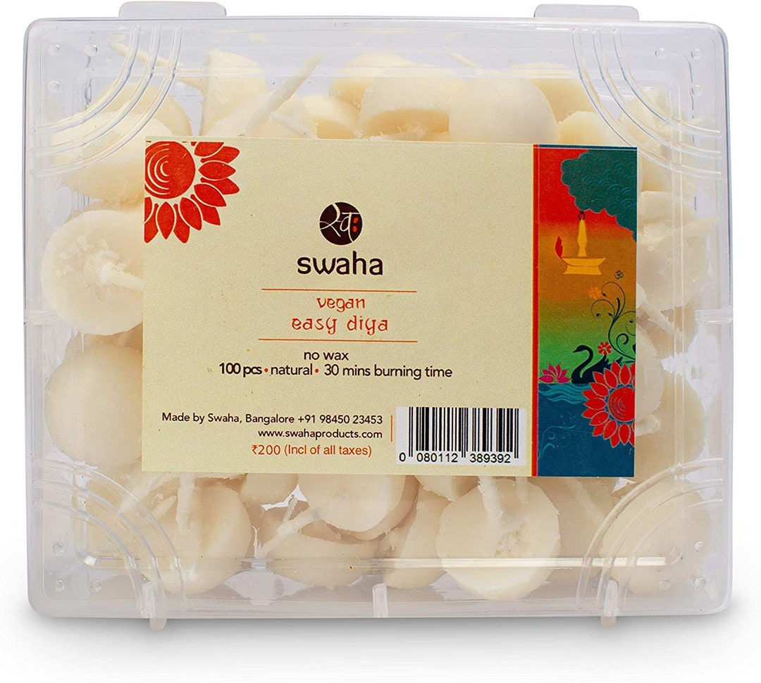 Vanaspati Ghee Diya 12 Cm X 10 Cm X 5 Cm Set of 100 White Etsy