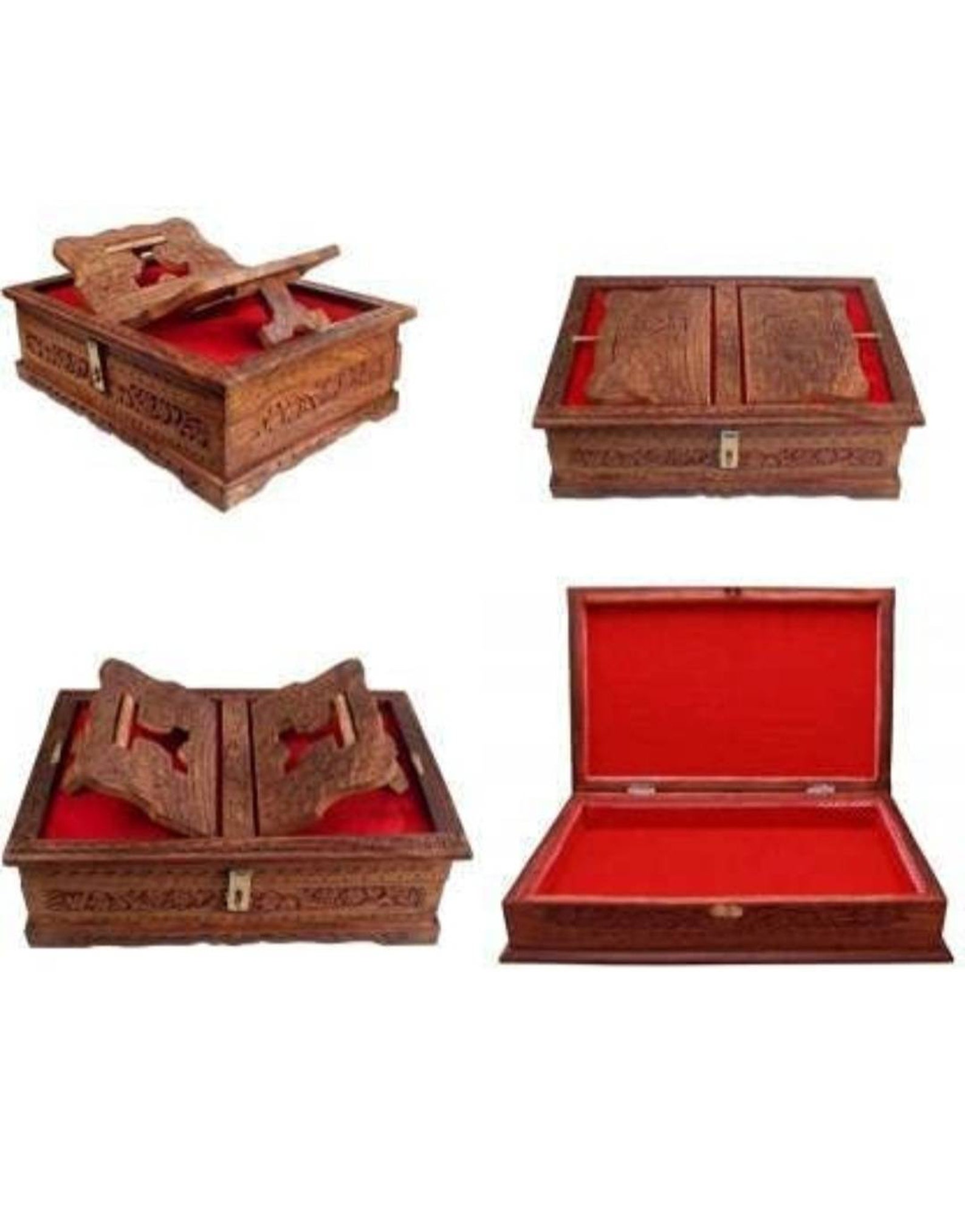 Wooden Holy Book Stand With Storage Box/ Rehal for Pooja Etsy