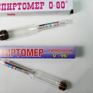 SET 2 Alcohol Hydrometer Spirits Moonshine Whyskey Liquor Alcoholmeter Tester