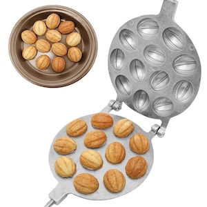 Oreshnitsa Russian Oreshki Walnut Nutlets Oreshnica Cookie Form Mold Maker 12 sweet Cookie Pastry Nuts
