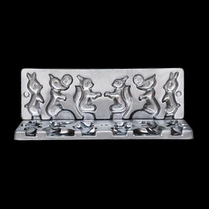 Ukrainian Cast Aluminum Candy Lollipop Mold Form - Squirrel, Fox and Bunny
