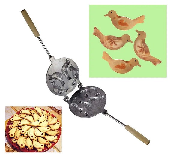 Aluminium Vogel Osterkekse Pressform zum Backen, Kekse Eisen Lerchenform Oreschki, Küchenhilfe