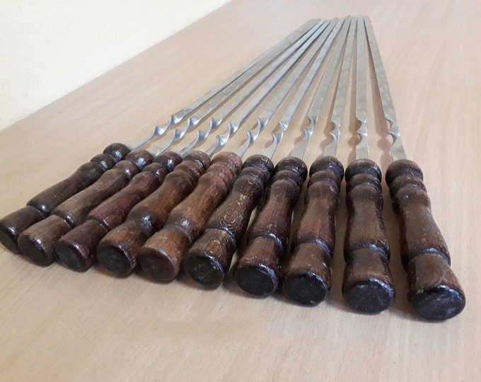 Top Set of 6,8,10,12,20 Stainless Steel Skewers Shashlik Barbecue Grill Kebab BBQ Tools