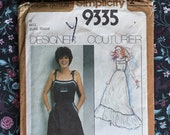 Tracing COPY of vintage Simplicity 9335 Gunne Sax sewing pattern, Size 12