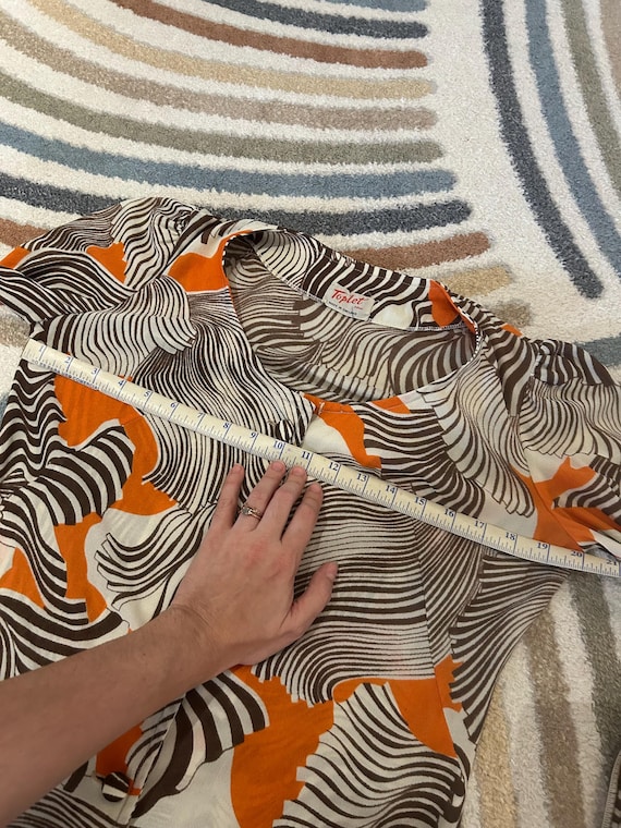 Button-Down Psychedelic Mod Tunic Dress - image 5