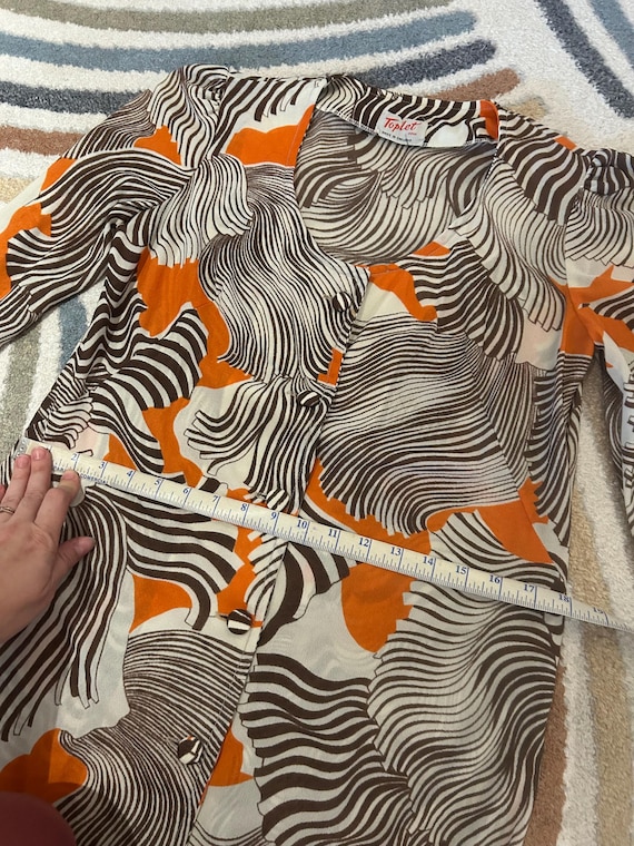 Button-Down Psychedelic Mod Tunic Dress - image 6