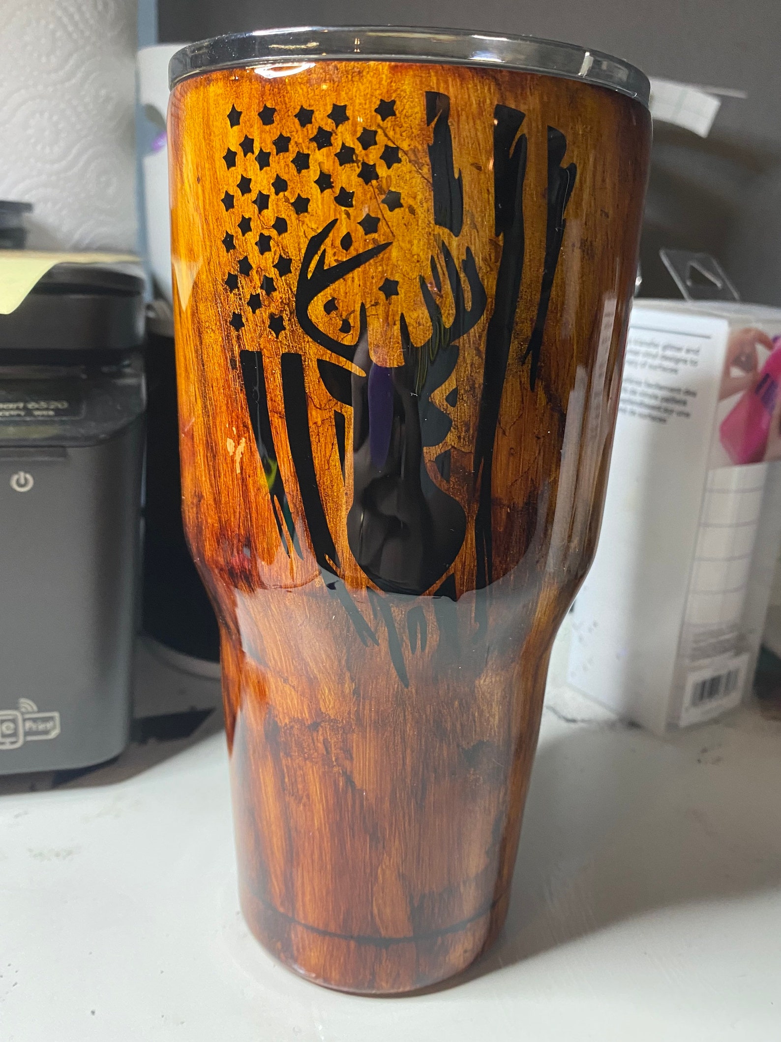 Wood grain Tumbler Etsy