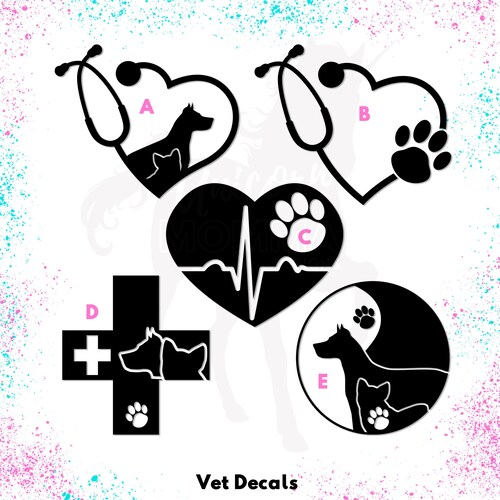Vet Tech Vinyl Car Decal Etsy
