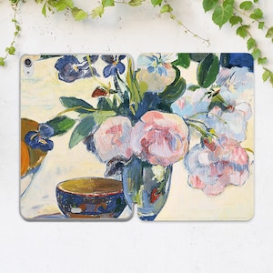 Flowers and a Bowl of Fruit on a Table Paul Gauguin Oil paints print iPad case aesthetic iPad smart case iPad case floral Plants Botanical