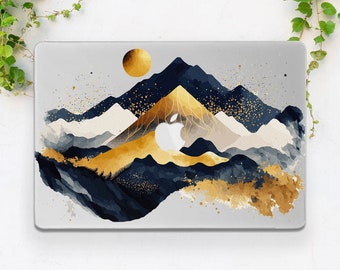 Mountains Macbook case nature Macbook case simple Macbook case sun Clear cover minimalist style Air 13 2026 Air 15 Pro 14 Pro 16 Pro 13 Neo