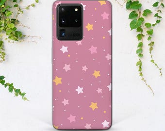 Phone case stars Case for Samsung Cute pink case Gift for her Phone case girly Mom gift Kawaii case Simple Aesthetic Woman Minimalist art